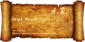 Angi Rozália névjegykártya
