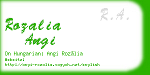 rozalia angi business card