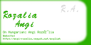 rozalia angi business card